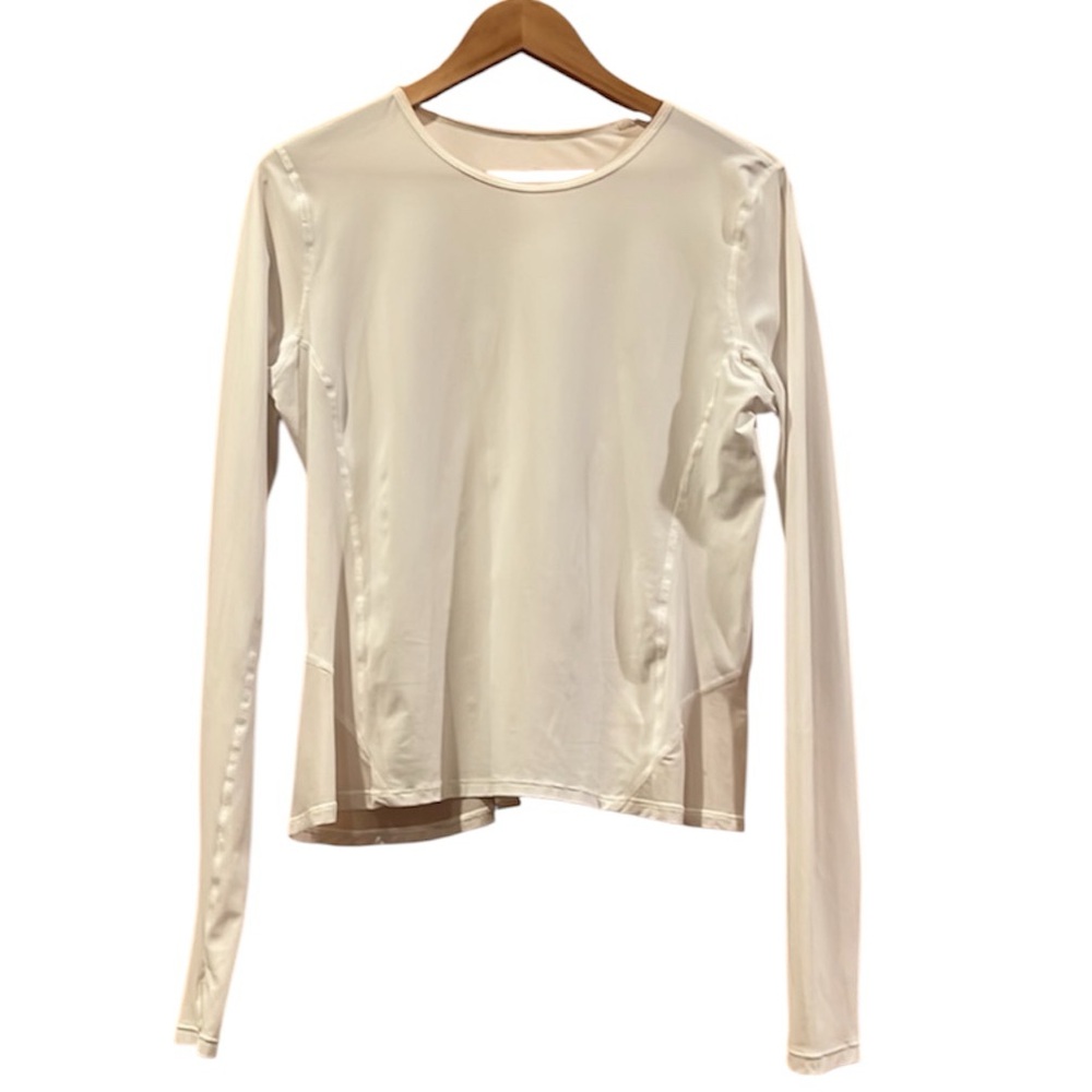 Lululemon Look Ahead Run Long Sleeve Top cream